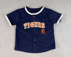 Detroit Tigers MLB Jersey Toddler 18 Months Navy Button Genuine Merchandise